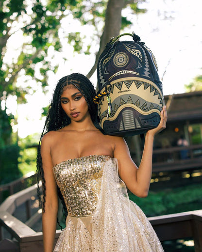 Sprayground Exclusive | A.I. AFRICAN INTELLIGENCE SHARKS OF THE GOLD OCEAN BACKPACK - SANDFLOW
