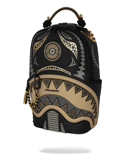 Sprayground Exclusive | A.I. AFRICAN INTELLIGENCE SHARKS OF THE GOLD OCEAN BACKPACK - SANDFLOW