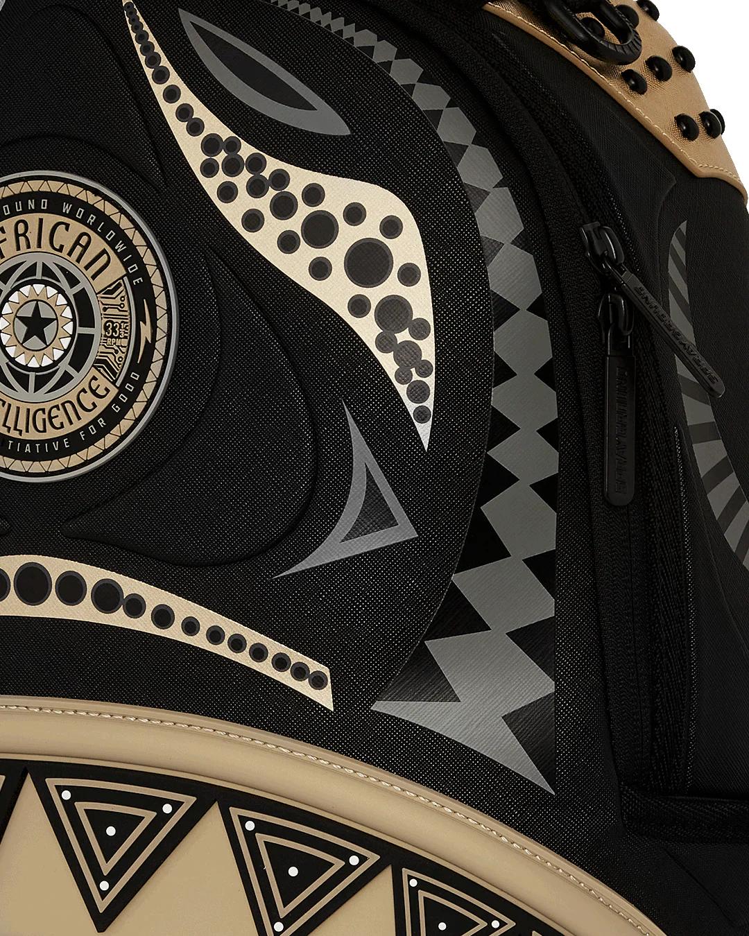Sprayground Exclusive | A.I. AFRICAN INTELLIGENCE SHARKS OF THE GOLD OCEAN BACKPACK - SANDFLOW