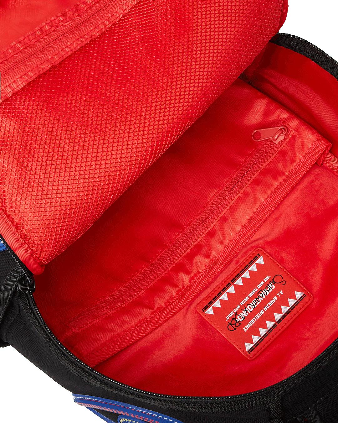 Sprayground Classic | A.I. AFRICAN INTELLIGENCE BORN AND RAISED BACKPACK - SANDFLOWER COLLAB