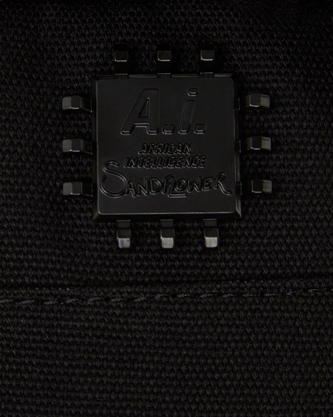 Sprayground Classic | A.I. AFRICAN INTELLIGENCE BORN AND RAISED BACKPACK - SANDFLOWER COLLAB