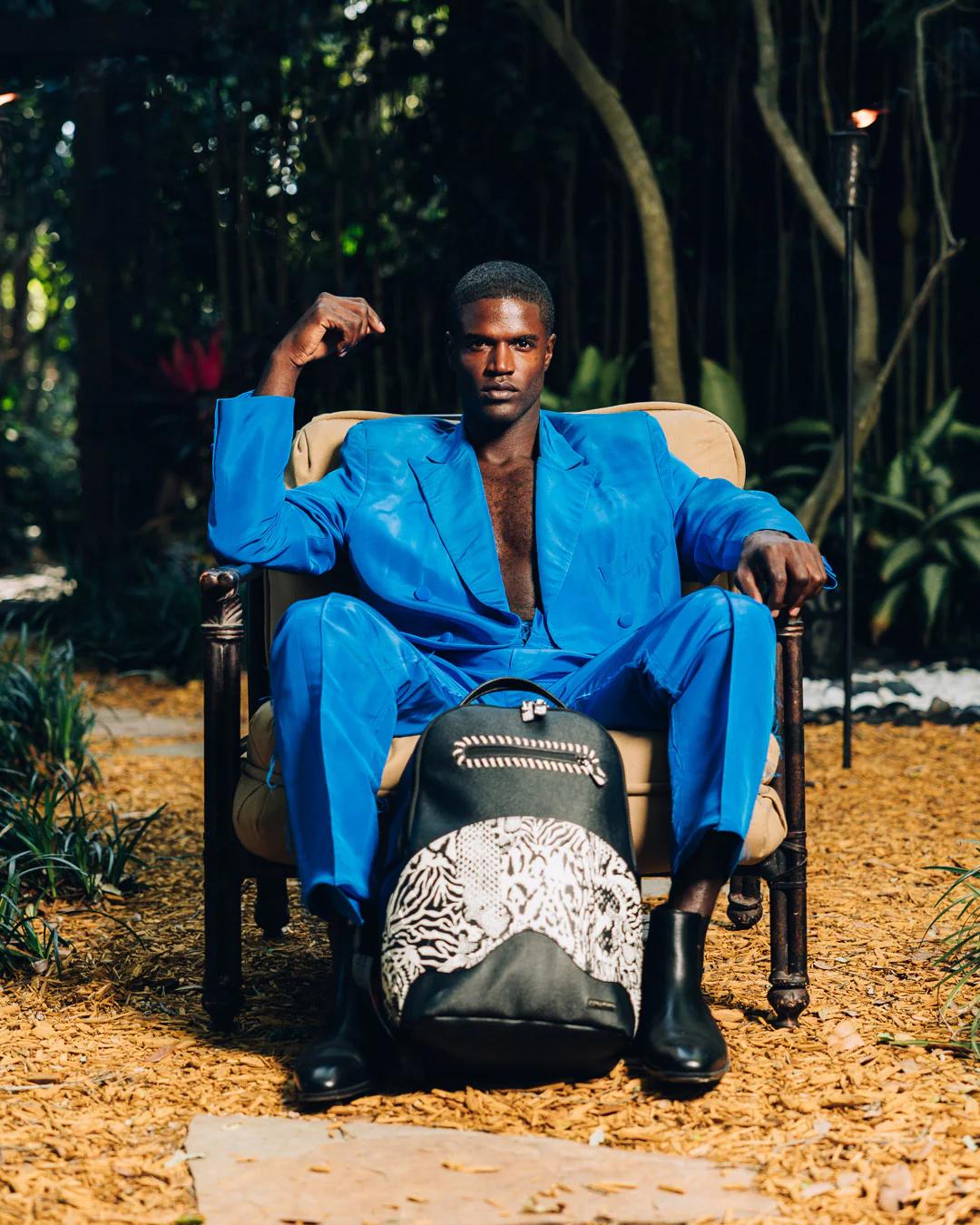 Sprayground Premium | A.I. AFRICAN INTELLIGENCE WILD NILE BACKPACK - SANDFLOWER COLLAB