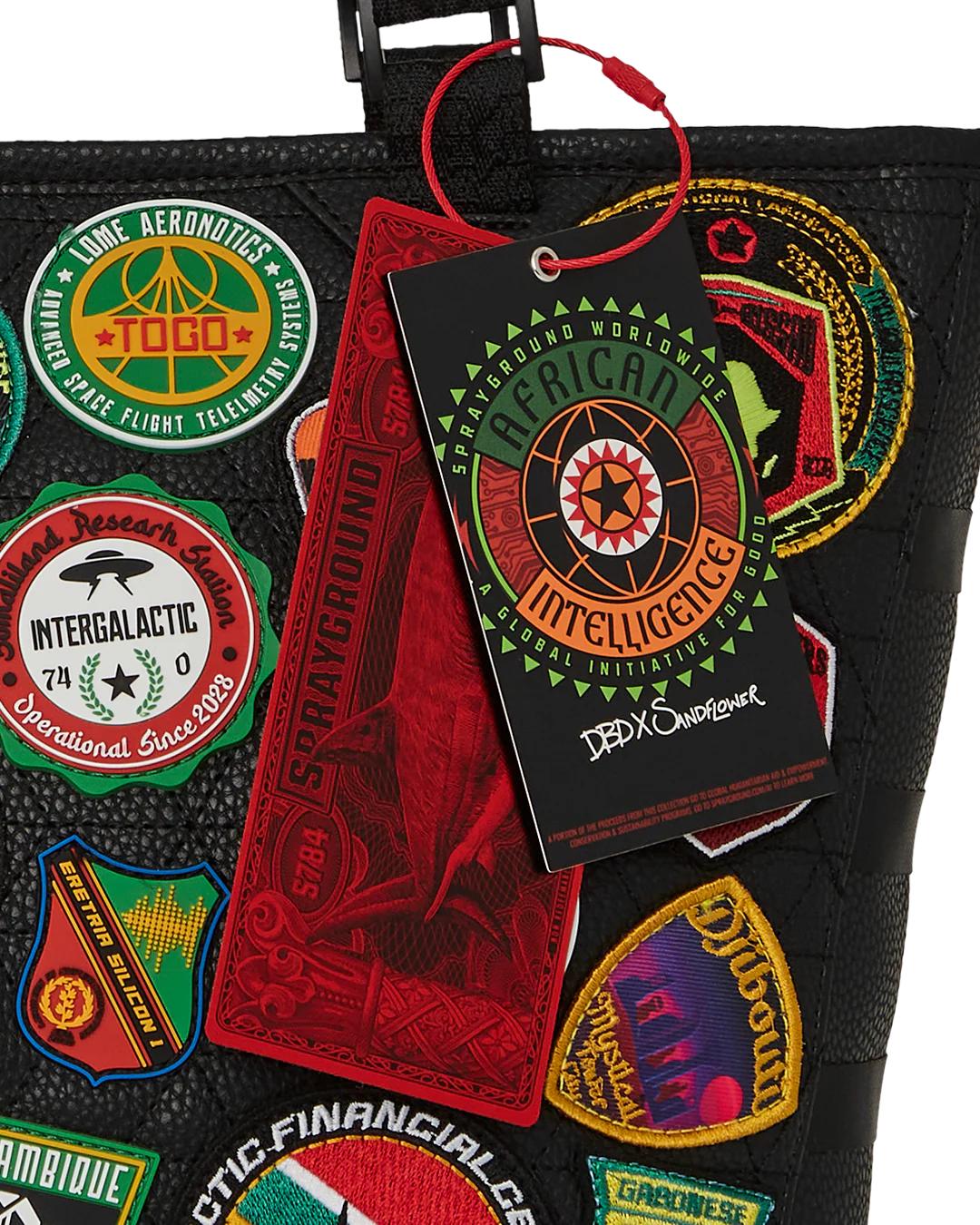 Sprayground New | A.I. THE 54 (PATCHES OF AFRICA) CARGO TOTE
