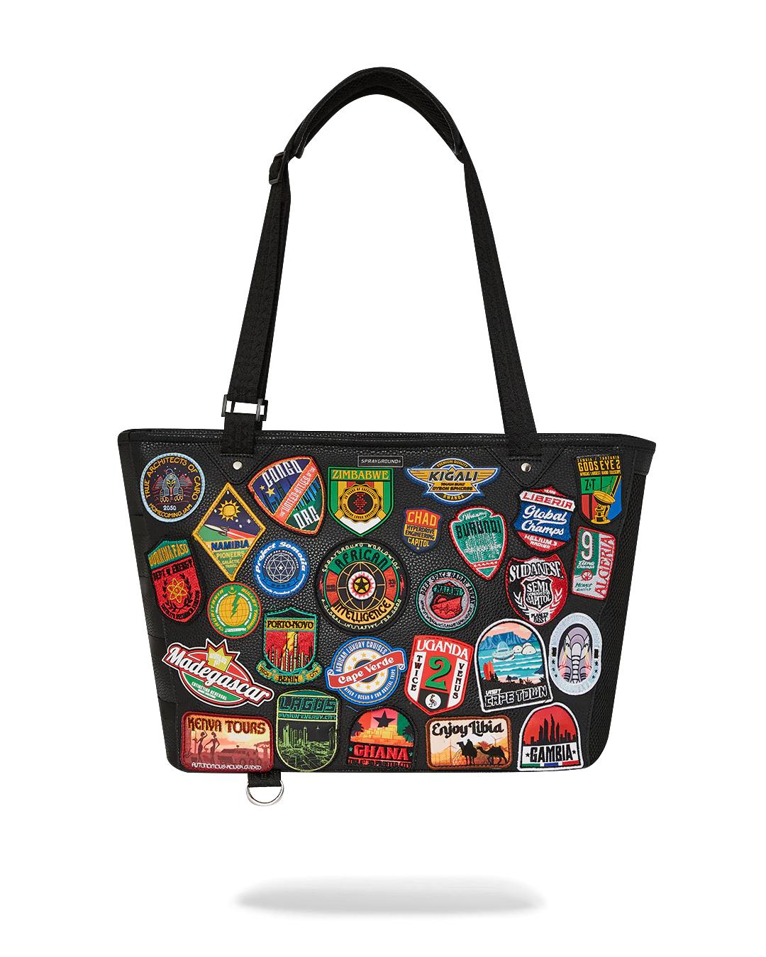 Sprayground New | A.I. THE 54 (PATCHES OF AFRICA) CARGO TOTE