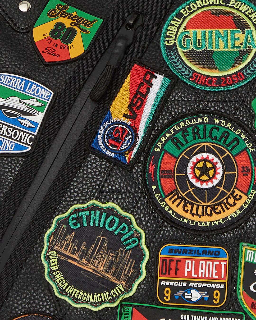 Sprayground New | A.I. THE 54 (PATCHES OF AFRICA) CARGO TOTE