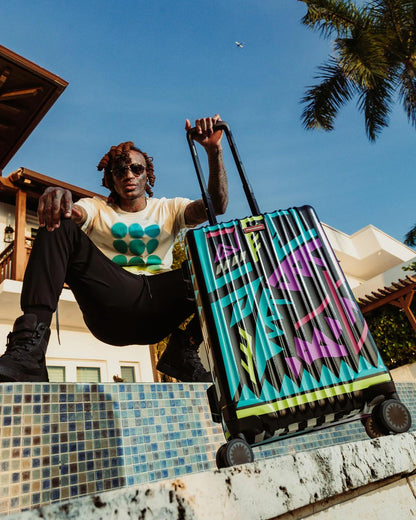 Sprayground Exclusive | A.I. PATH TO THE FUTURE III HARDSHELL CARRY-ON LUGGAGE - SANDFLOWER CO