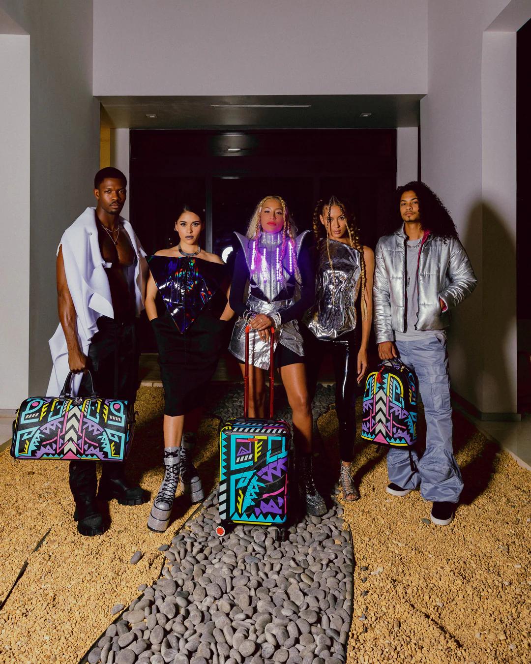 Sprayground Exclusive | A.I. PATH TO THE FUTURE III HARDSHELL CARRY-ON LUGGAGE - SANDFLOWER CO
