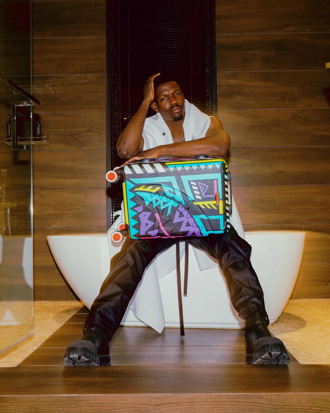 Sprayground Exclusive | A.I. PATH TO THE FUTURE III HARDSHELL CARRY-ON LUGGAGE - SANDFLOWER CO
