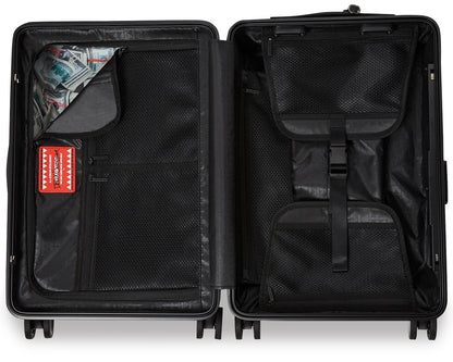 Sprayground Exclusive | A.I. PATH TO THE FUTURE III HARDSHELL CARRY-ON LUGGAGE - SANDFLOWER CO