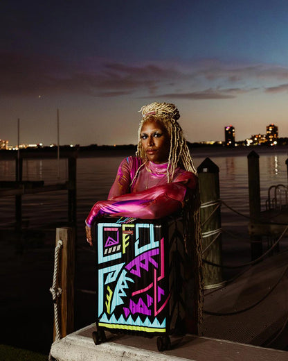 Sprayground Exclusive | A.I. PATH TO THE FUTURE III HARDSHELL CARRY-ON LUGGAGE - SANDFLOWER CO