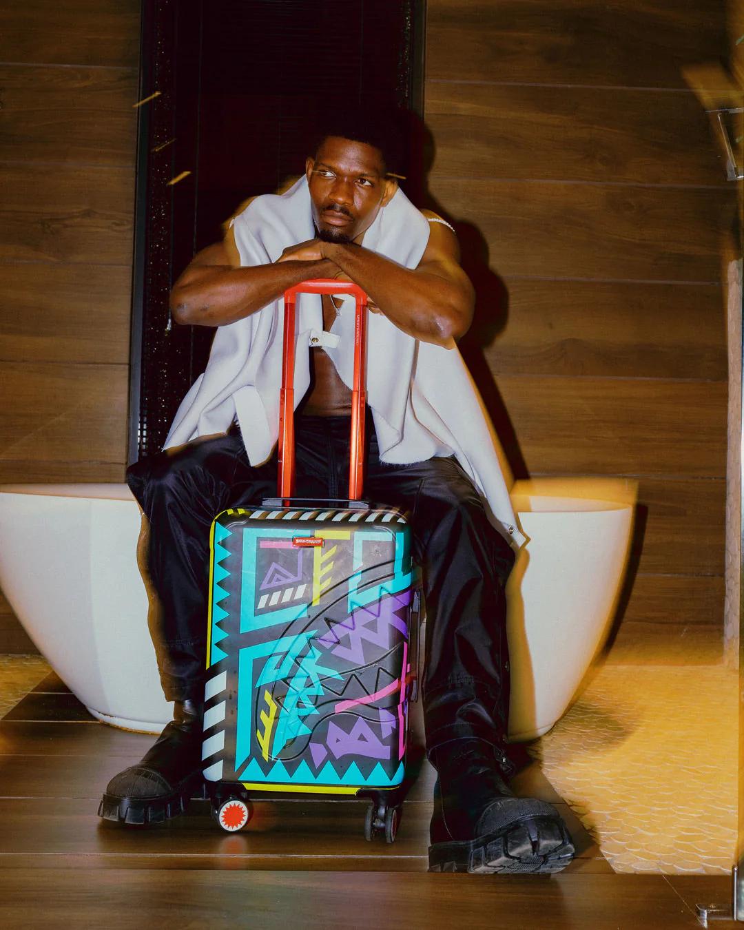 Sprayground Exclusive | A.I. PATH TO THE FUTURE III HARDSHELL CARRY-ON LUGGAGE - SANDFLOWER CO