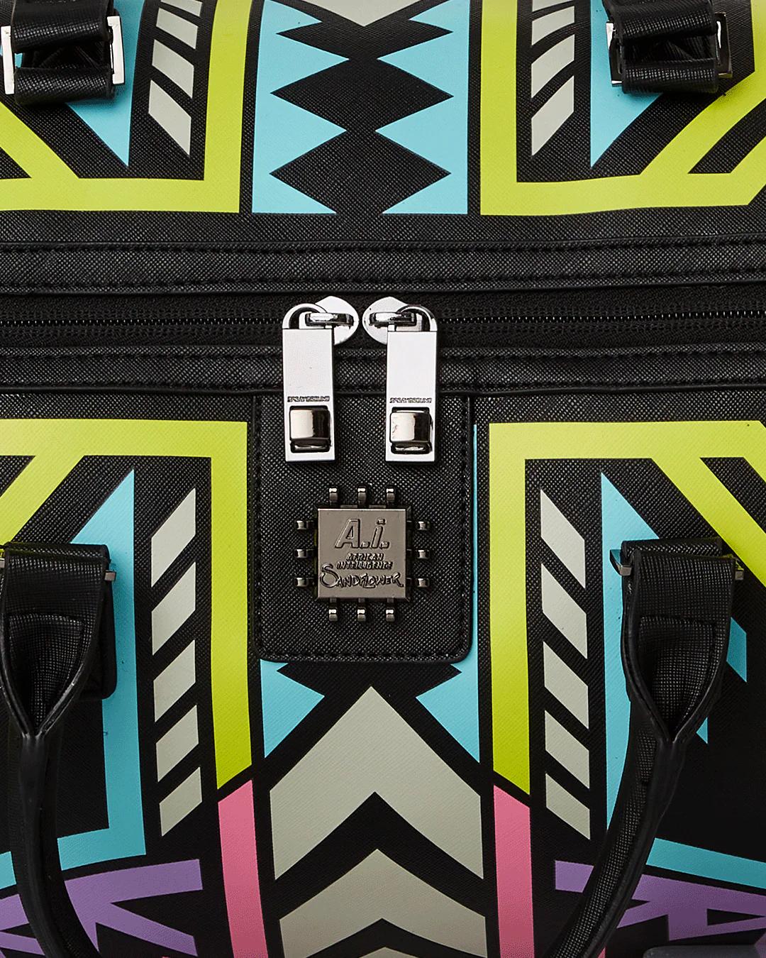 Sprayground Signature | A.I. PATH TO THE FUTURE III DUFFLE - SANDFLOWER COLLAB (GLOW IN THE DA