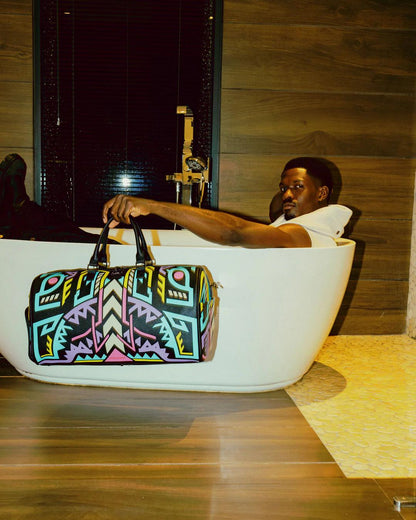 Sprayground Signature | A.I. PATH TO THE FUTURE III DUFFLE - SANDFLOWER COLLAB (GLOW IN THE DA