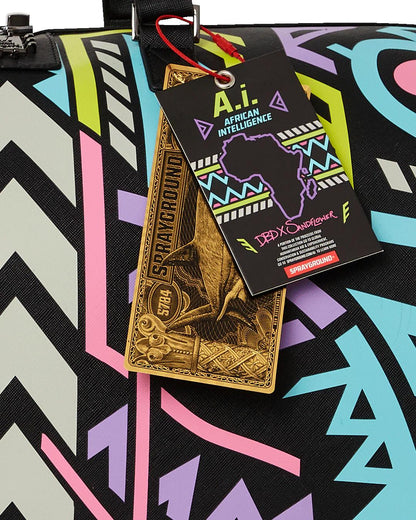 Sprayground Signature | A.I. PATH TO THE FUTURE III DUFFLE - SANDFLOWER COLLAB (GLOW IN THE DA