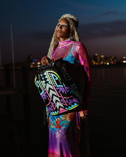Sprayground Classic | A.I. PATH TO THE FUTURE III BACKPACK - SANDFLOWER COLLAB (GLOW IN THE