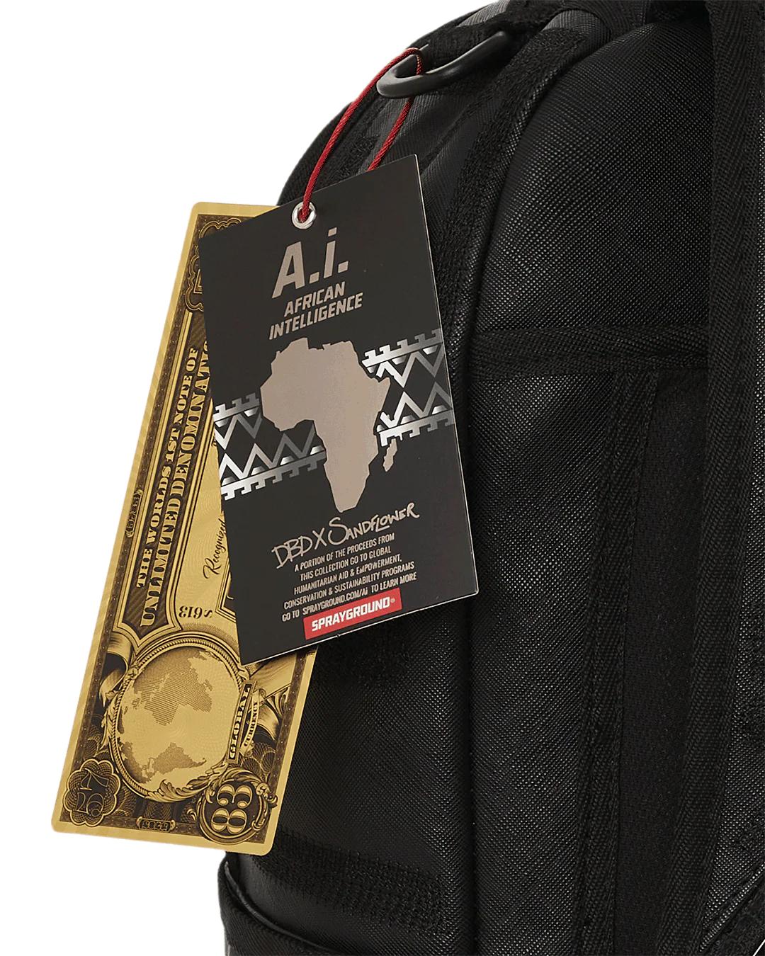 Sprayground Premium | AFRICAN INTELLIGENCE 9 APEX GENIUS BACKPACK - SANDFLOWER COLLAB