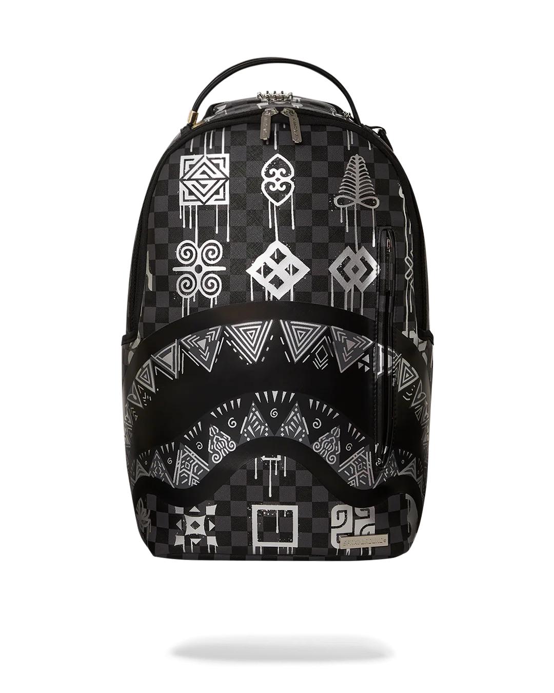 Sprayground New | AFRICAN INTELLIGENCE 9 POWER GLYPHICS BACKPACK - SANDFLOWER COLLAB