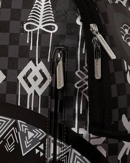 Sprayground New | AFRICAN INTELLIGENCE 9 POWER GLYPHICS BACKPACK - SANDFLOWER COLLAB
