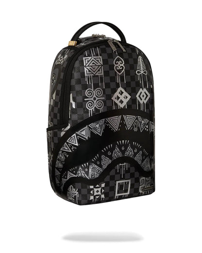 Sprayground New | AFRICAN INTELLIGENCE 9 POWER GLYPHICS BACKPACK - SANDFLOWER COLLAB