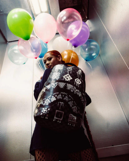 Sprayground New | AFRICAN INTELLIGENCE 9 POWER GLYPHICS BACKPACK - SANDFLOWER COLLAB