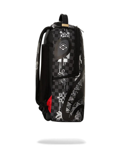 Sprayground New | AFRICAN INTELLIGENCE 9 POWER GLYPHICS BACKPACK - SANDFLOWER COLLAB