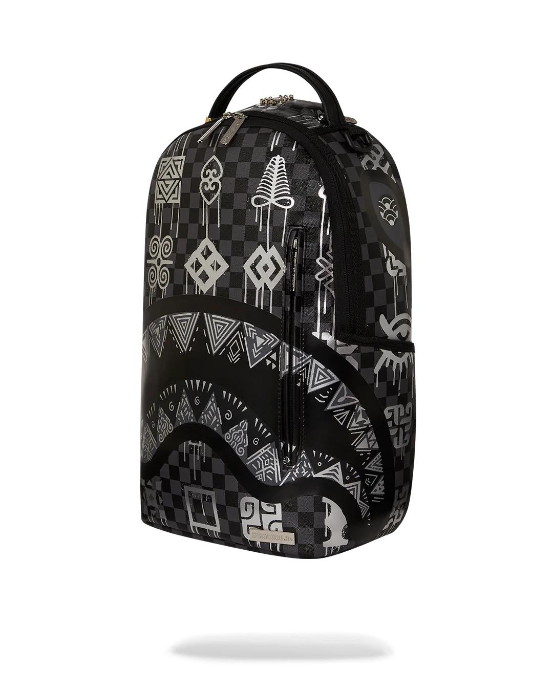 Sprayground New | AFRICAN INTELLIGENCE 9 POWER GLYPHICS BACKPACK - SANDFLOWER COLLAB