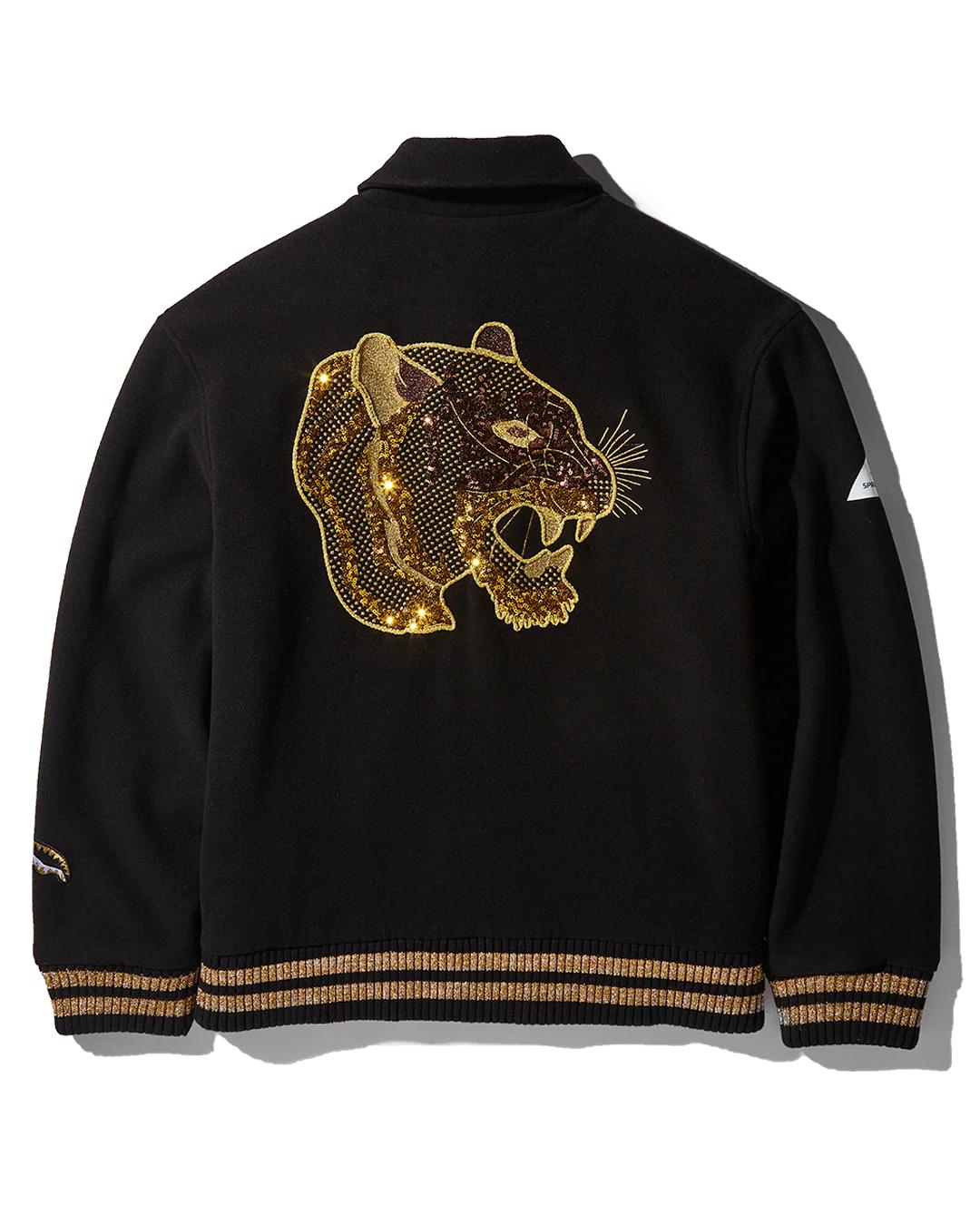 Sprayground Featured | A.I.9 AFRICAN INTELLIGENCE GUILDED LEOPARD - SANDFLOWER COLLAB VARSITY