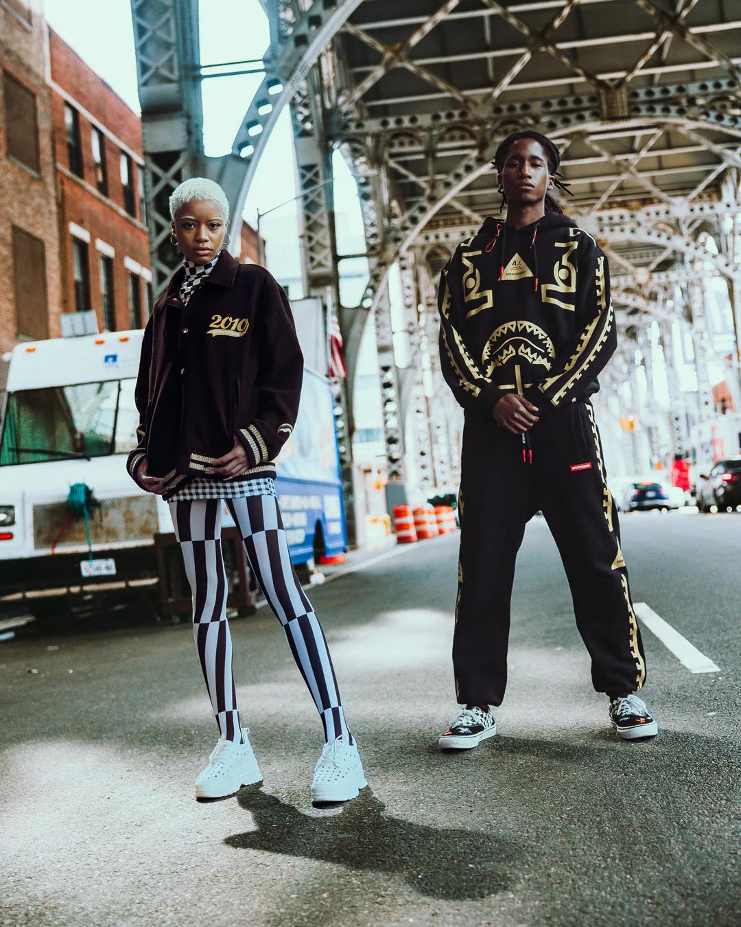 Sprayground Featured | A.I.9 AFRICAN INTELLIGENCE GUILDED LEOPARD - SANDFLOWER COLLAB VARSITY
