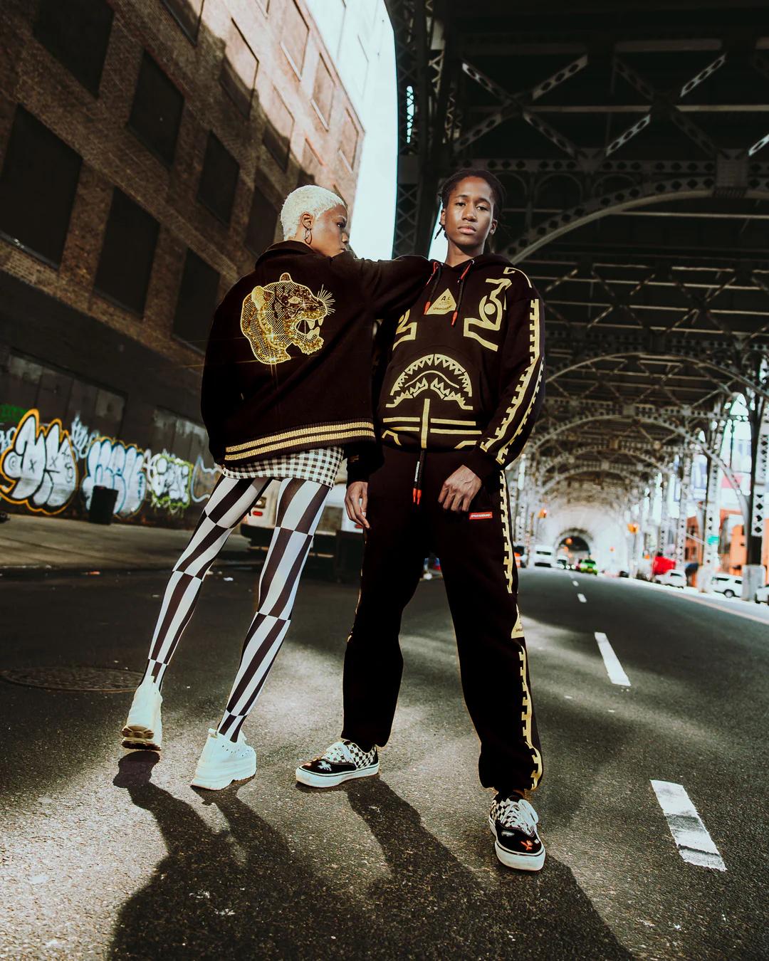 Sprayground Featured | A.I.9 AFRICAN INTELLIGENCE GUILDED LEOPARD - SANDFLOWER COLLAB VARSITY