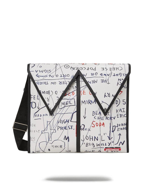 Sprayground New | OFFICIAL BASQUIAT UNTITLED (CHEESE POPCORN) 1983 SLING MESSENGER