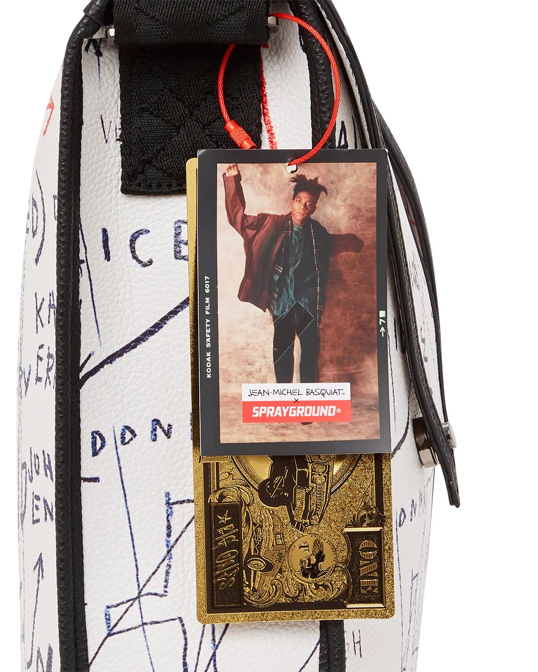 Sprayground New | OFFICIAL BASQUIAT UNTITLED (CHEESE POPCORN) 1983 SLING MESSENGER