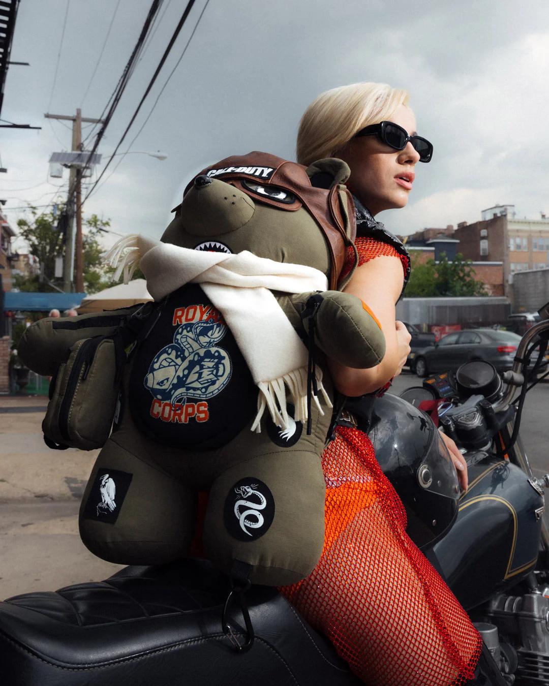 Sprayground New | CALL OF DUTY AVIATOR FEARLESS MONEYBEAR TEDDYBEAR BACKPACK