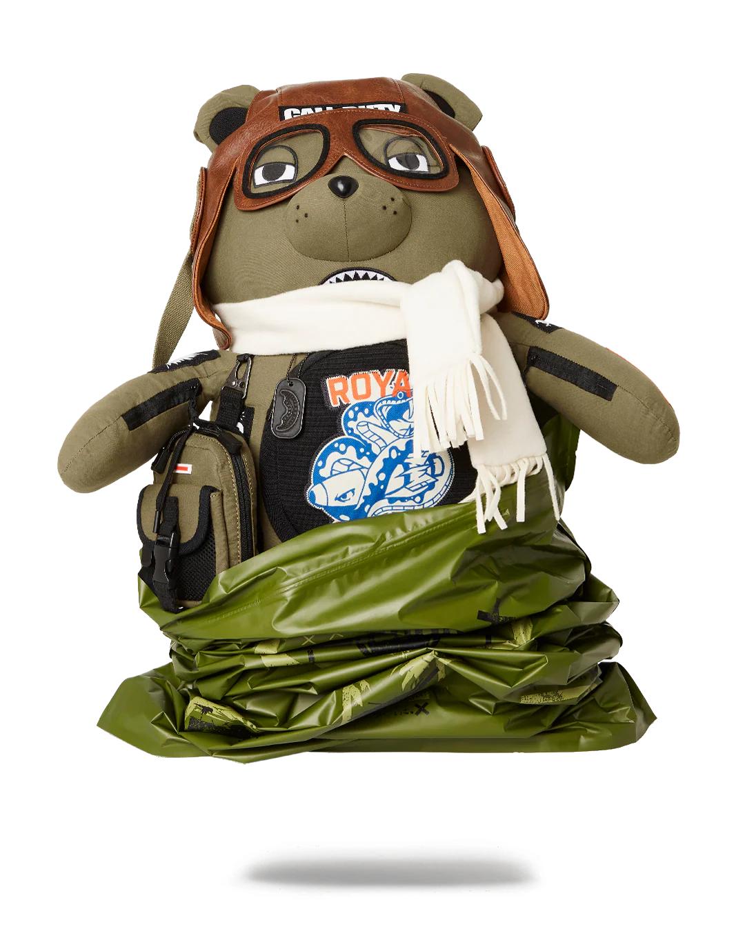 Sprayground New | CALL OF DUTY AVIATOR FEARLESS MONEYBEAR TEDDYBEAR BACKPACK