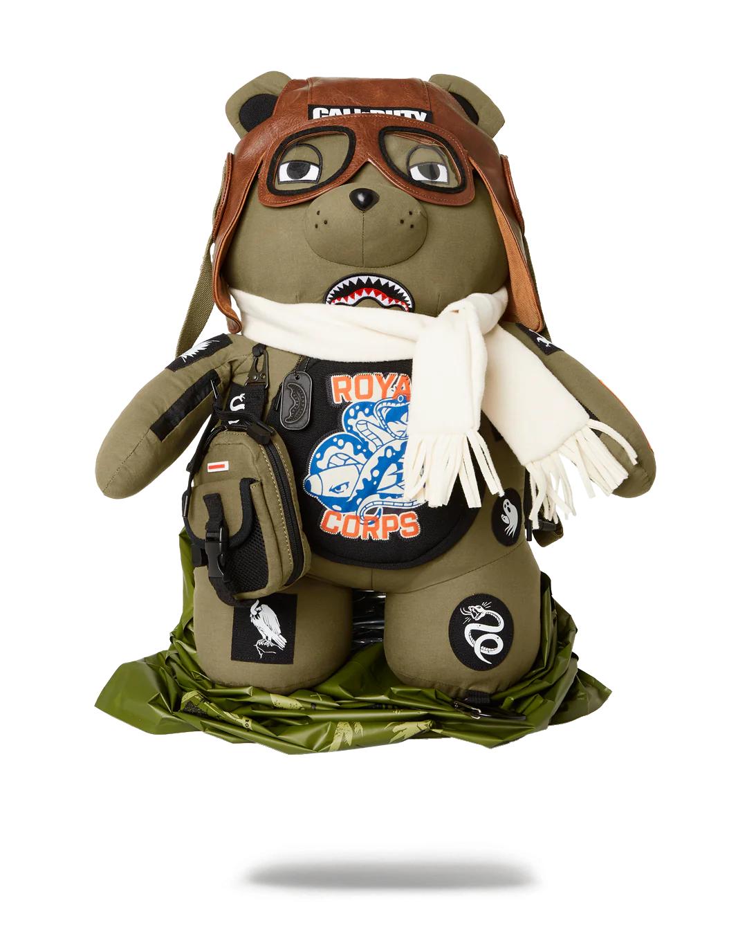 Sprayground New | CALL OF DUTY AVIATOR FEARLESS MONEYBEAR TEDDYBEAR BACKPACK