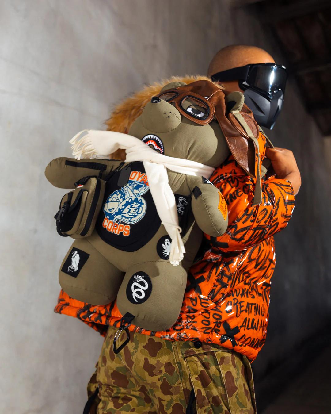 Sprayground New | CALL OF DUTY AVIATOR FEARLESS MONEYBEAR TEDDYBEAR BACKPACK