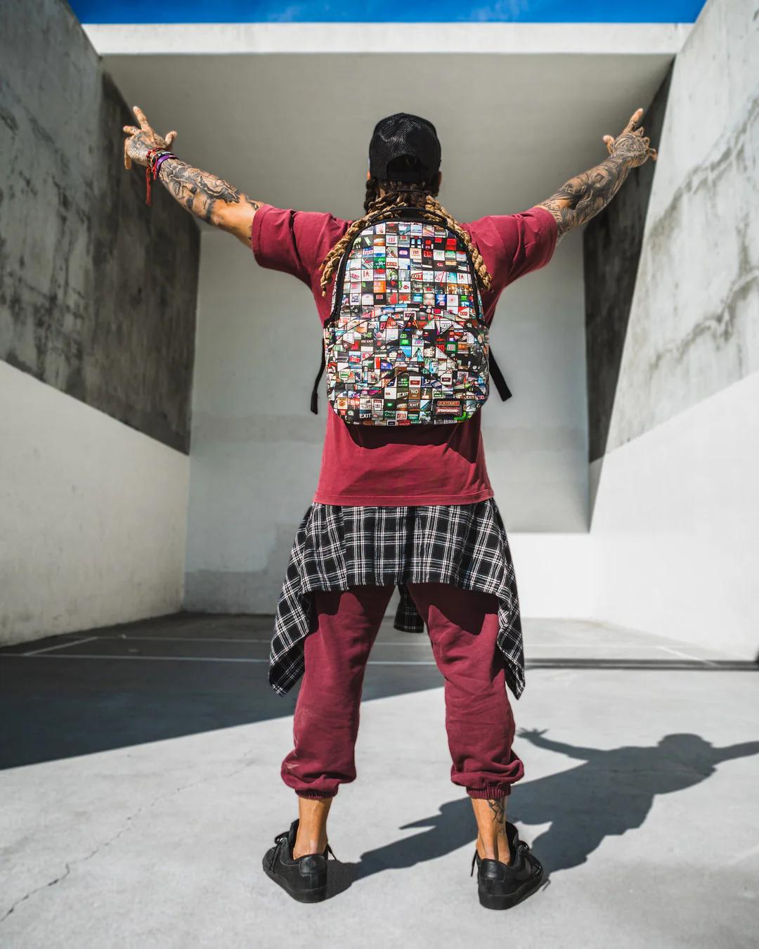 Sprayground Essential | EXIT ART COLLAB BACKPACK (DLXV)