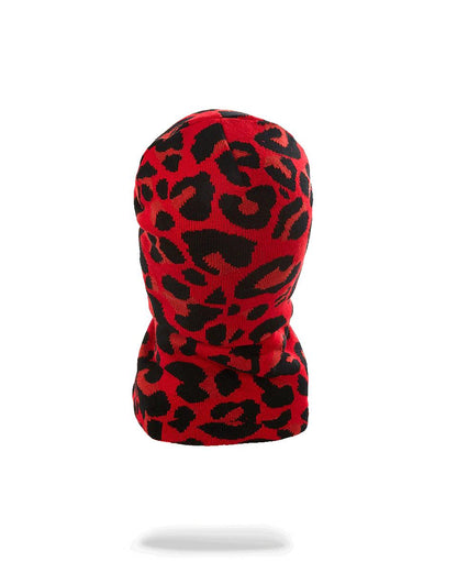 Sprayground Recommended | RED LEOPARD GOLD SHARK MOUTH SKI MASK