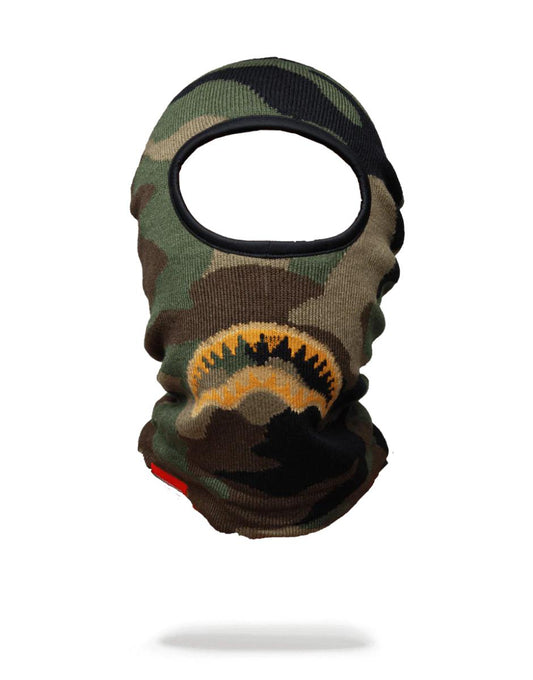 Sprayground Signature | GOLD KNIT SHARK MOUTH SKI MASK