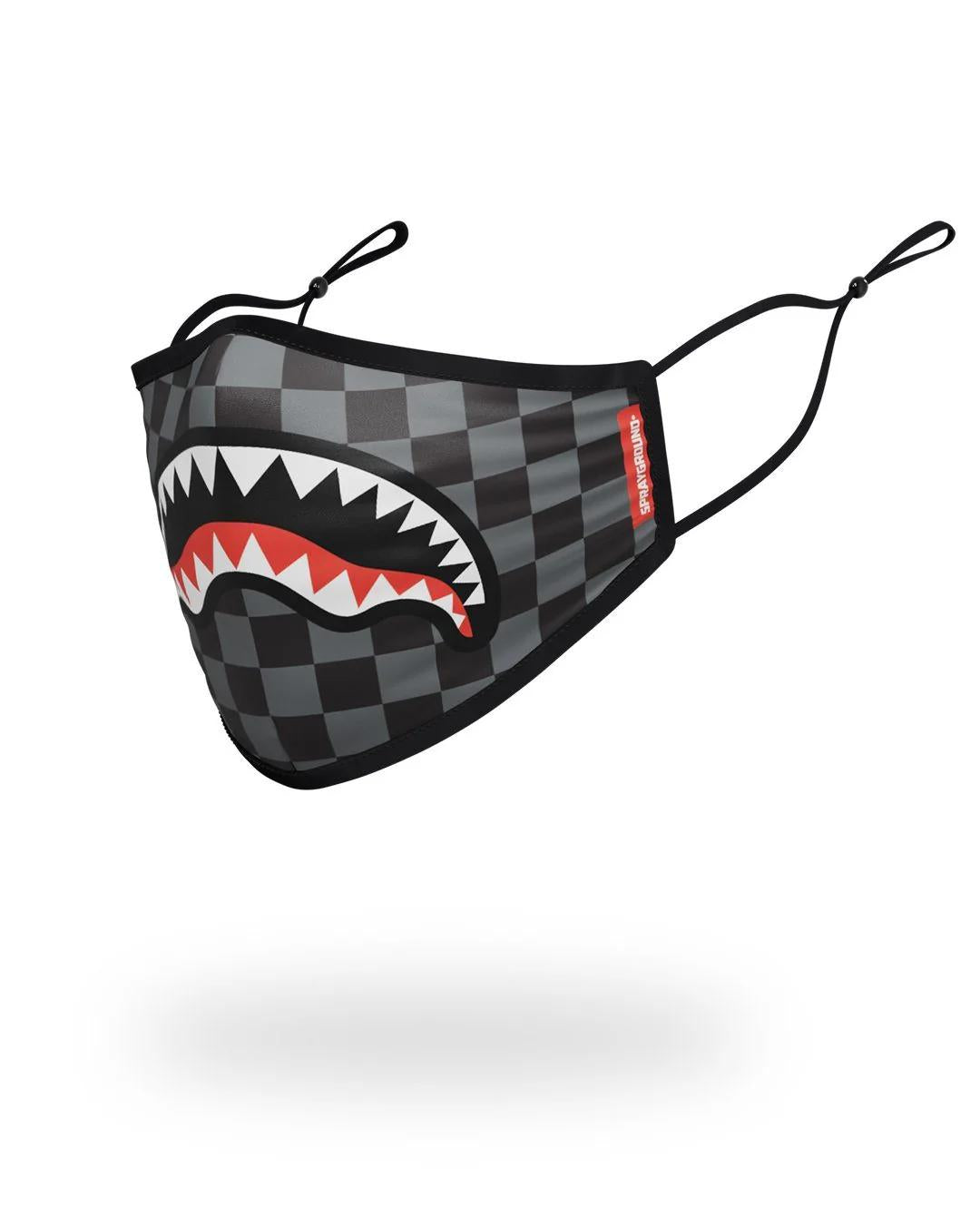Sprayground Recommended | ADULT SHARKS IN PARIS (GREY) FORM FITTING FACE MASK