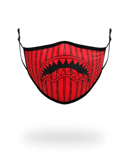 Sprayground Essential | ADULT REVERSE SHARKS IN PARIS (RED) FORM FITTING FACE MASK