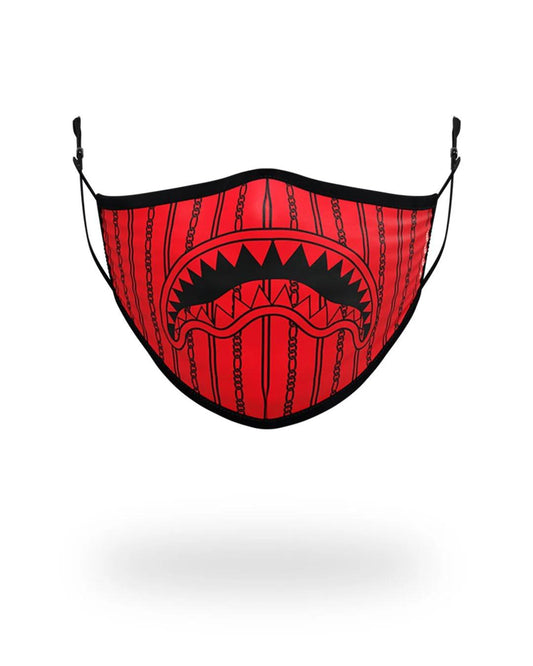 Sprayground Essential | ADULT REVERSE SHARKS IN PARIS (RED) FORM FITTING FACE MASK