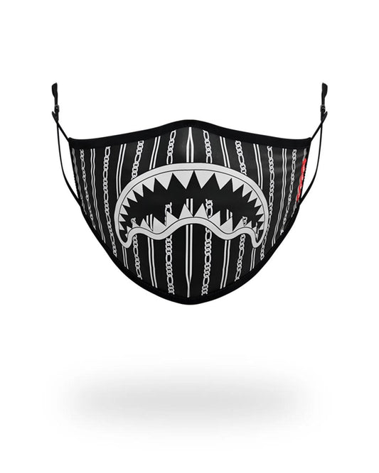 Sprayground Premium | ADULT REVERSE SHARKS IN PARIS (BLACK) FORM FITTING FACE MASK