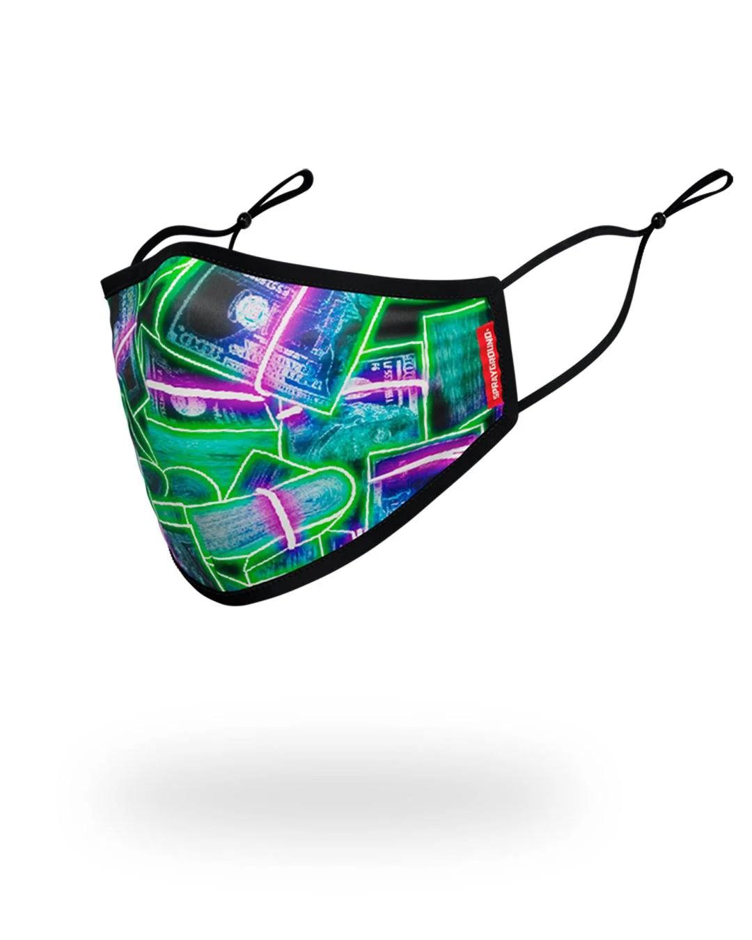 Sprayground Exclusive | ADULT NEON MONEY FORM FITTING FACE MASK