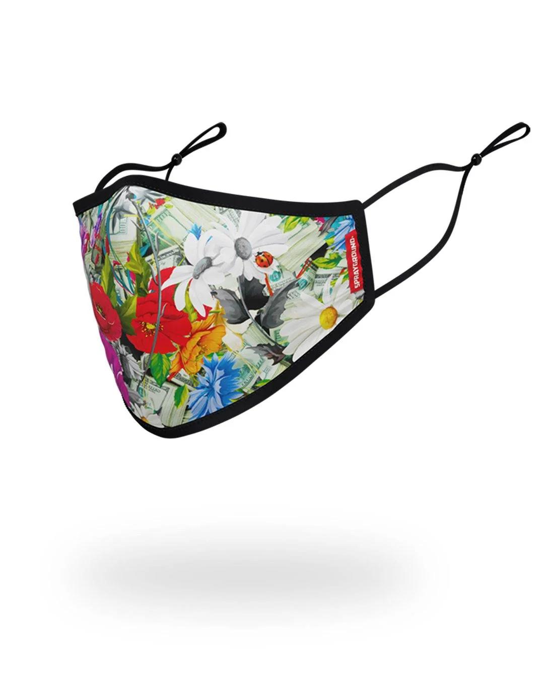 Sprayground Featured | ADULT FLORAL MONEY FORM FITTING FACE MASK