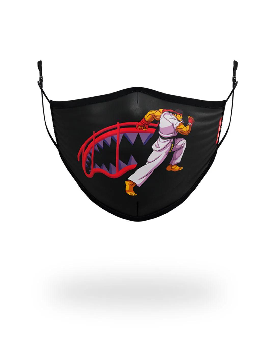 Sprayground Best Seller | ADULT STREET FIGHTER RYU SHARK FORM FITTING FACE-COVERING