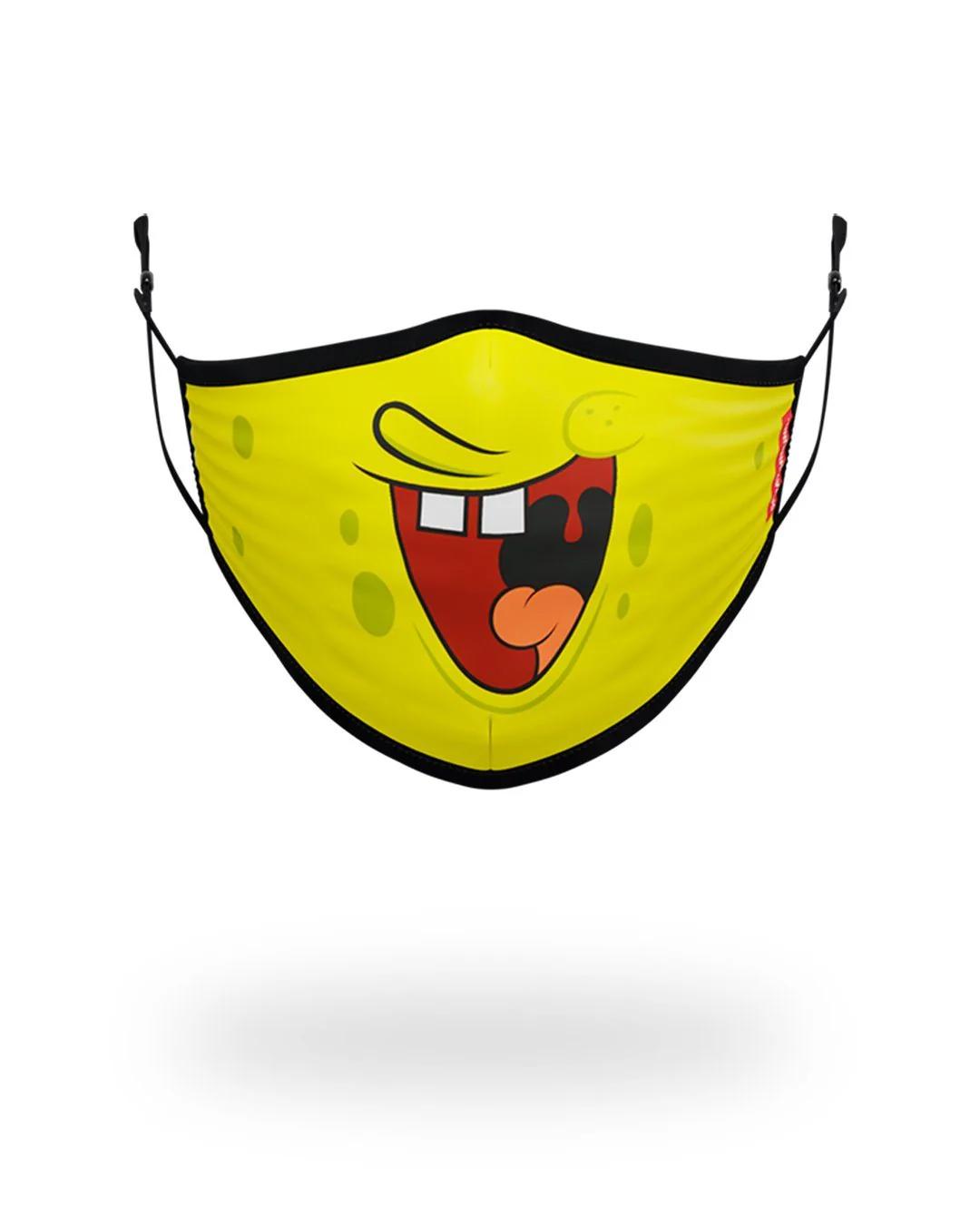 Sprayground Recommended | ADULT SPONGEBOB SMILE FORM FITTING FACE-COVERING