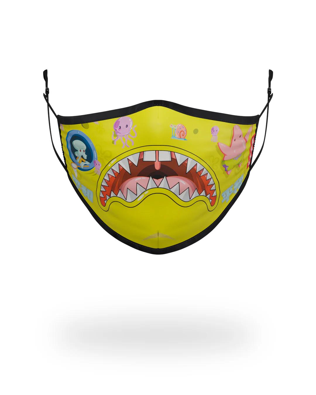 Sprayground Exclusive | ADULT SPONGEBOB JAPAN SHARK FORM FITTING FACE-COVERING