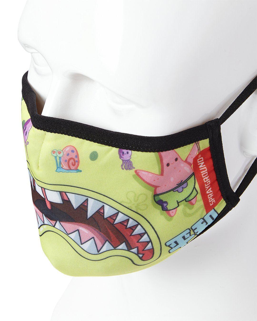 Sprayground Exclusive | ADULT SPONGEBOB JAPAN SHARK FORM FITTING FACE-COVERING