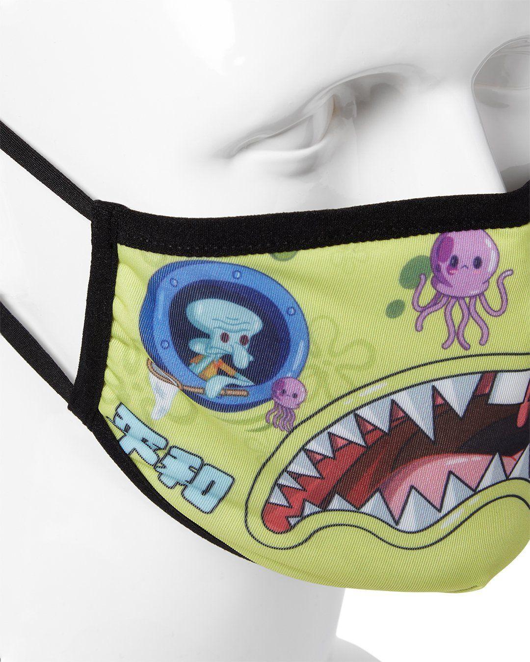 Sprayground Exclusive | ADULT SPONGEBOB JAPAN SHARK FORM FITTING FACE-COVERING