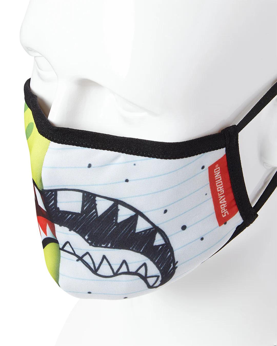 Sprayground Signature | ADULT DOODLEBOB SPLIT SHARK FORM FITTING FACE-COVERING